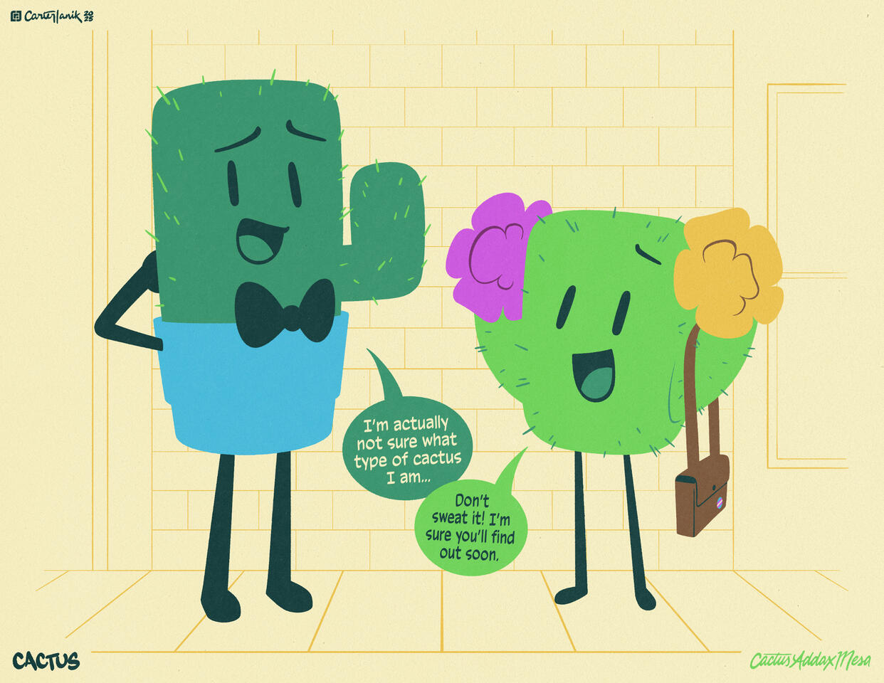 Art Fight 2025: Prickly yet Friendly, 2025 Procreate feat. Cactus and Cactus Addax Mesa