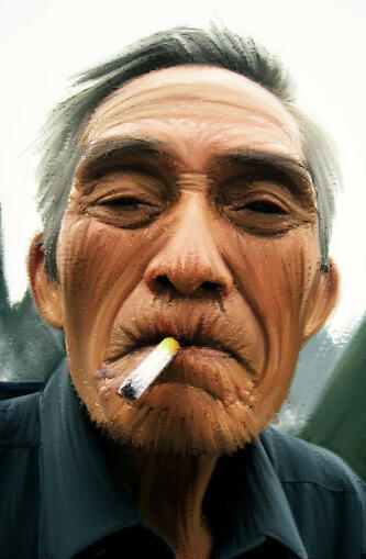 Mixer Brush Paintings: Old Man*, 2024 Adobe Photoshop